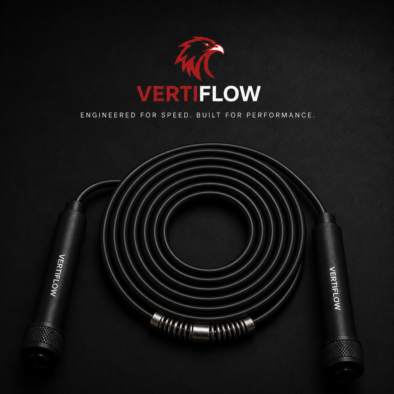 VERTIFLOW Flow Jump Rope – Adjustable Premium Speed Rope for Cardio & Training